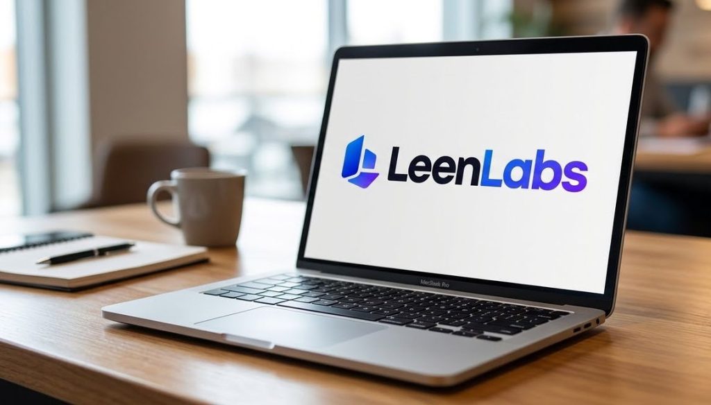 Image - LeenLabs logo displayed on a computer
